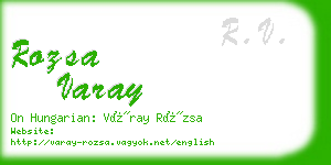 rozsa varay business card